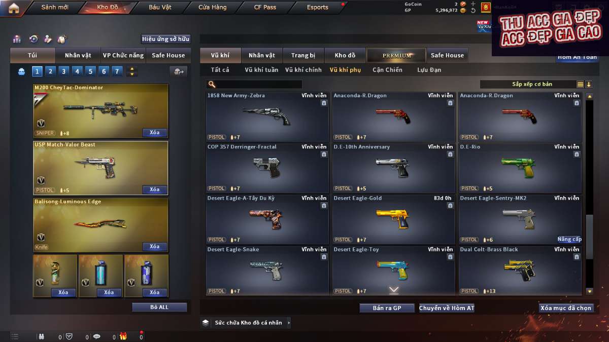 shop acc cf uy tin gia re